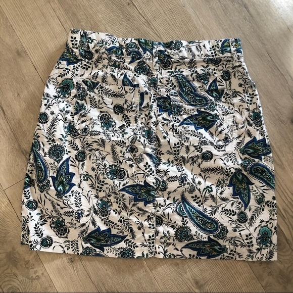 Croft & Barrow Paisley Fly Front Skirt - Picture 6 of 8